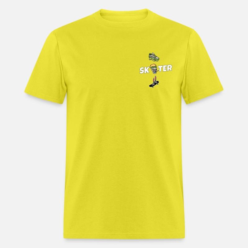 Retro Skull Skate Board Old Fashion T-Shirt