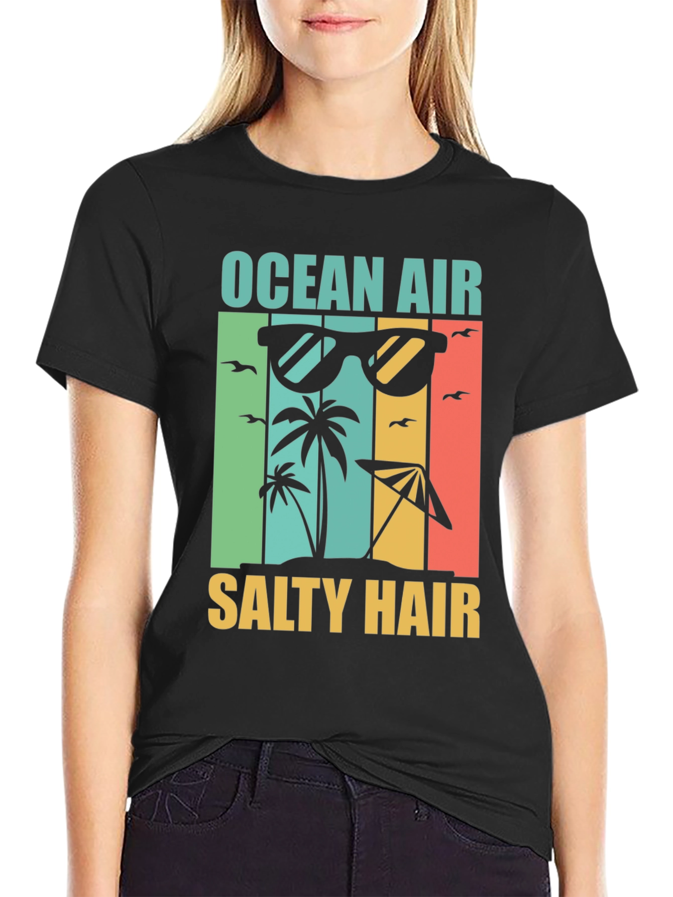 Ocean Air Salty Hair T-Shirt Summer Beach