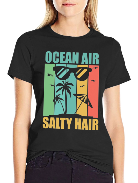 Ocean Air Salty Hair T-Shirt Summer Beach