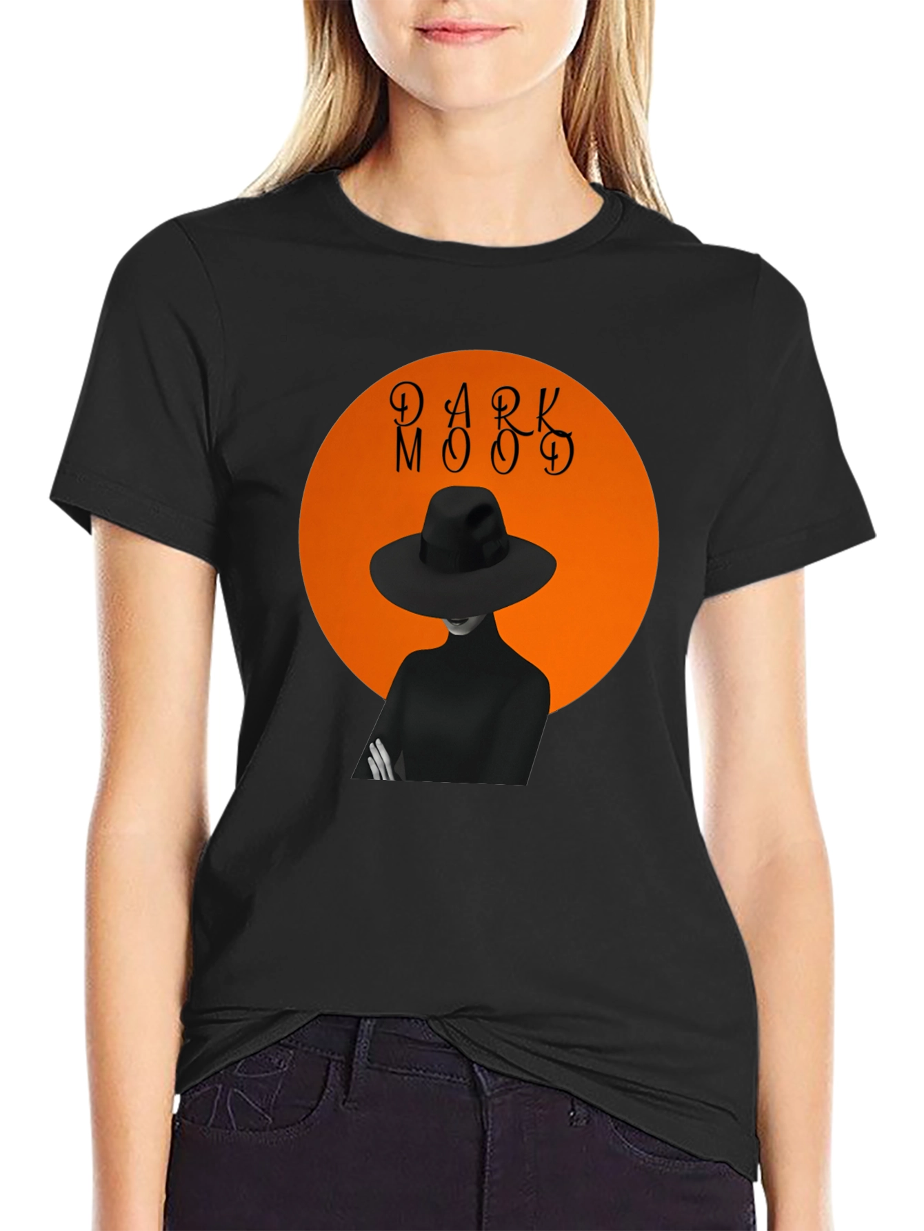 Dark Mood Graphic Tee - Black T-Shirt