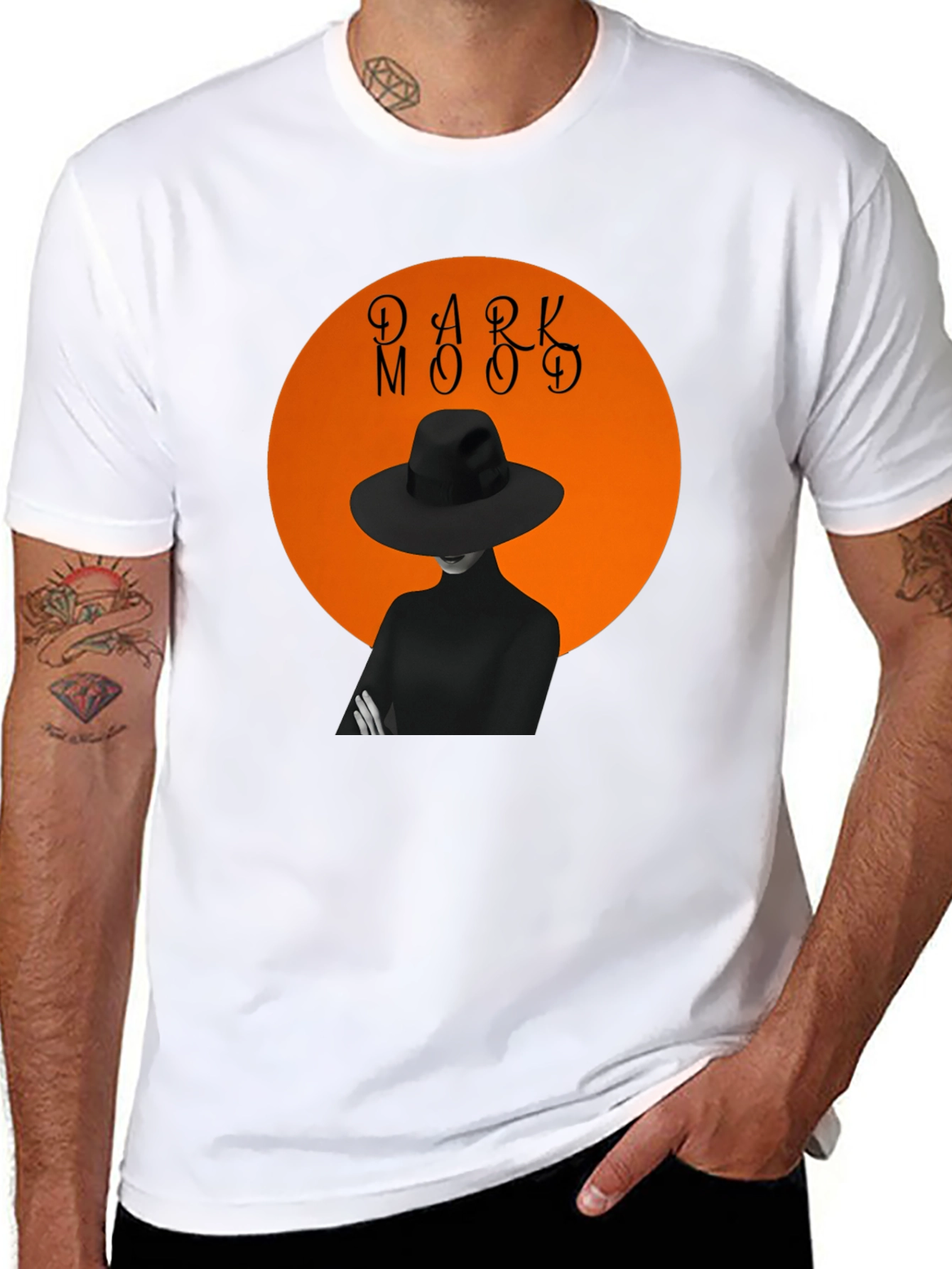 Dark Mood Graphic Tee - Black T-Shirt