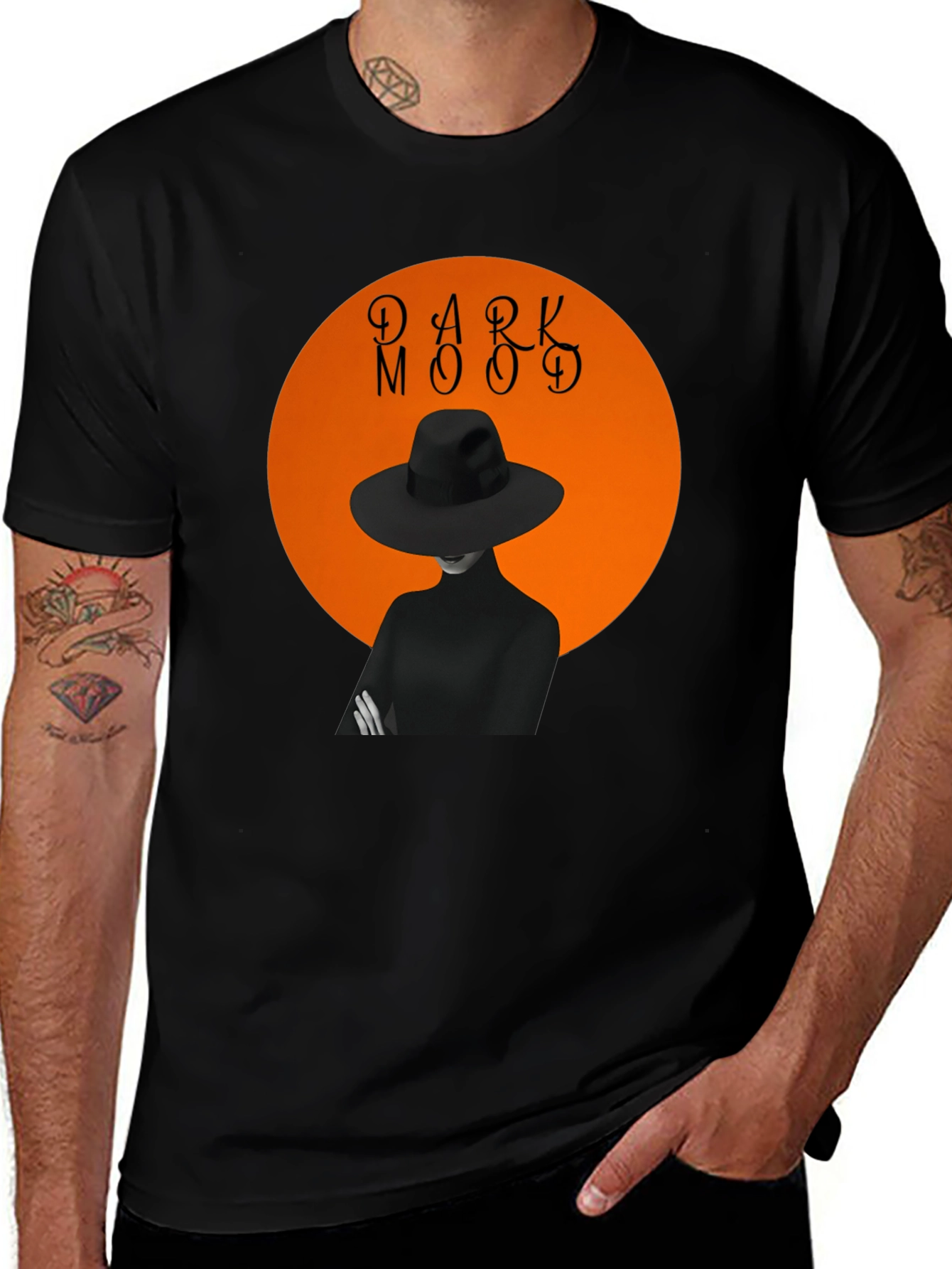 Dark Mood Graphic Tee - Black T-Shirt