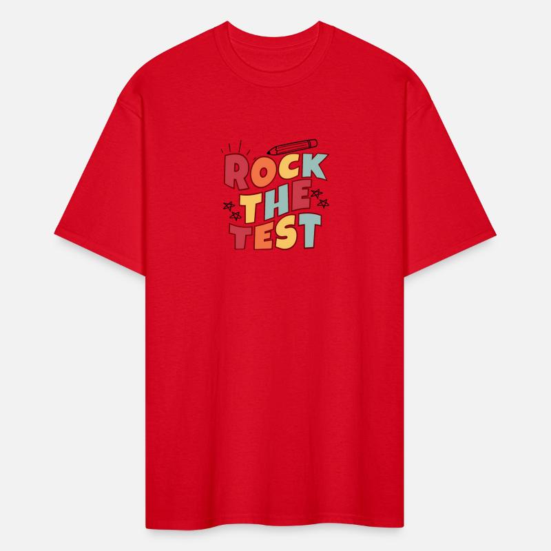Rock The Test Testing Day Retro Motivational Teach