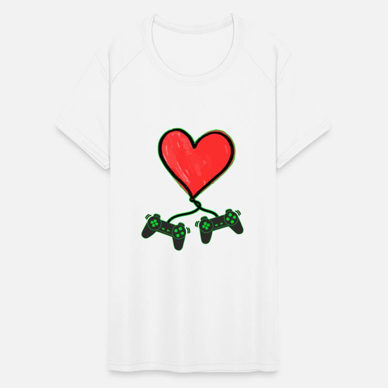 Romantic Video Gamer Heart Controller Funny