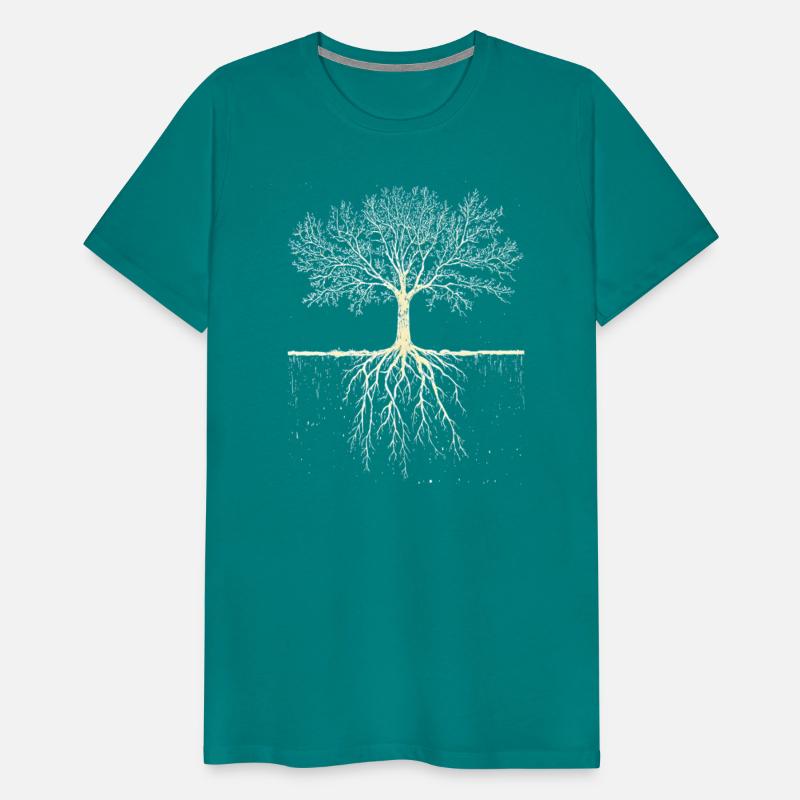 Rooted in Nature: Tree & Roots Graphic T-Shirt
