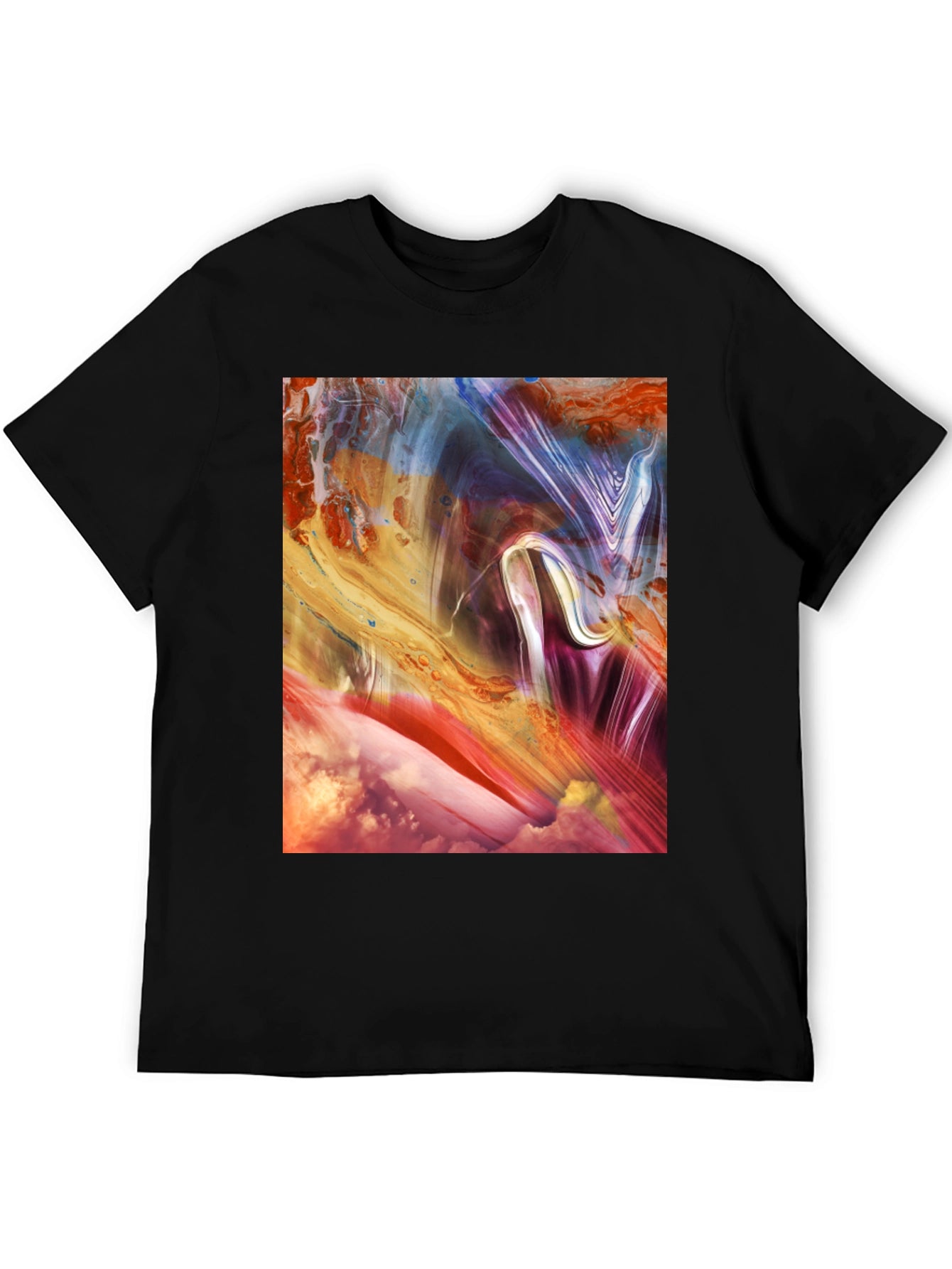 Abstract Art Black T-Shirt - Modern Style