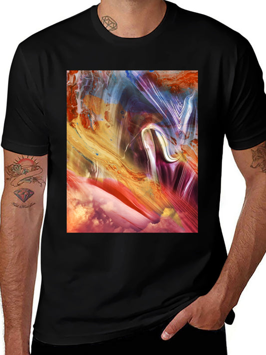 Abstract Art Black T-Shirt - Modern Style