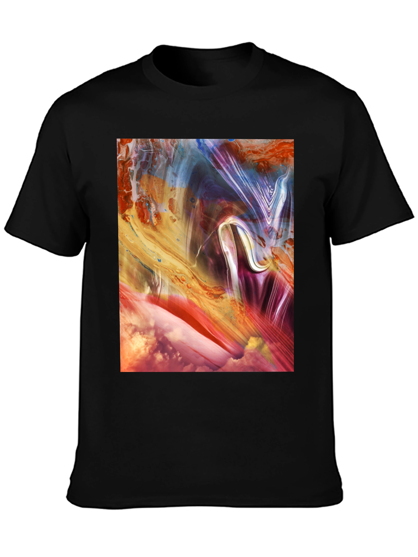 Abstract Art Black T-Shirt - Modern Style