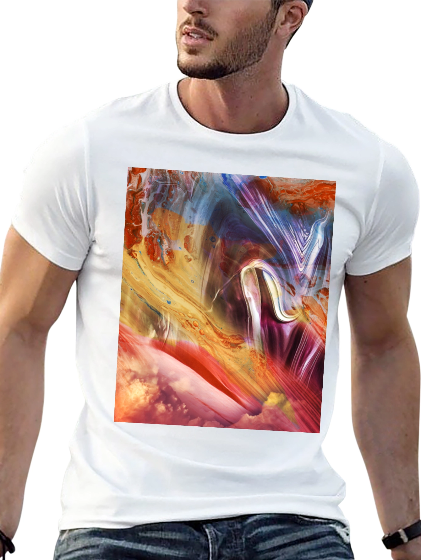 Abstract Art Black T-Shirt - Modern Style