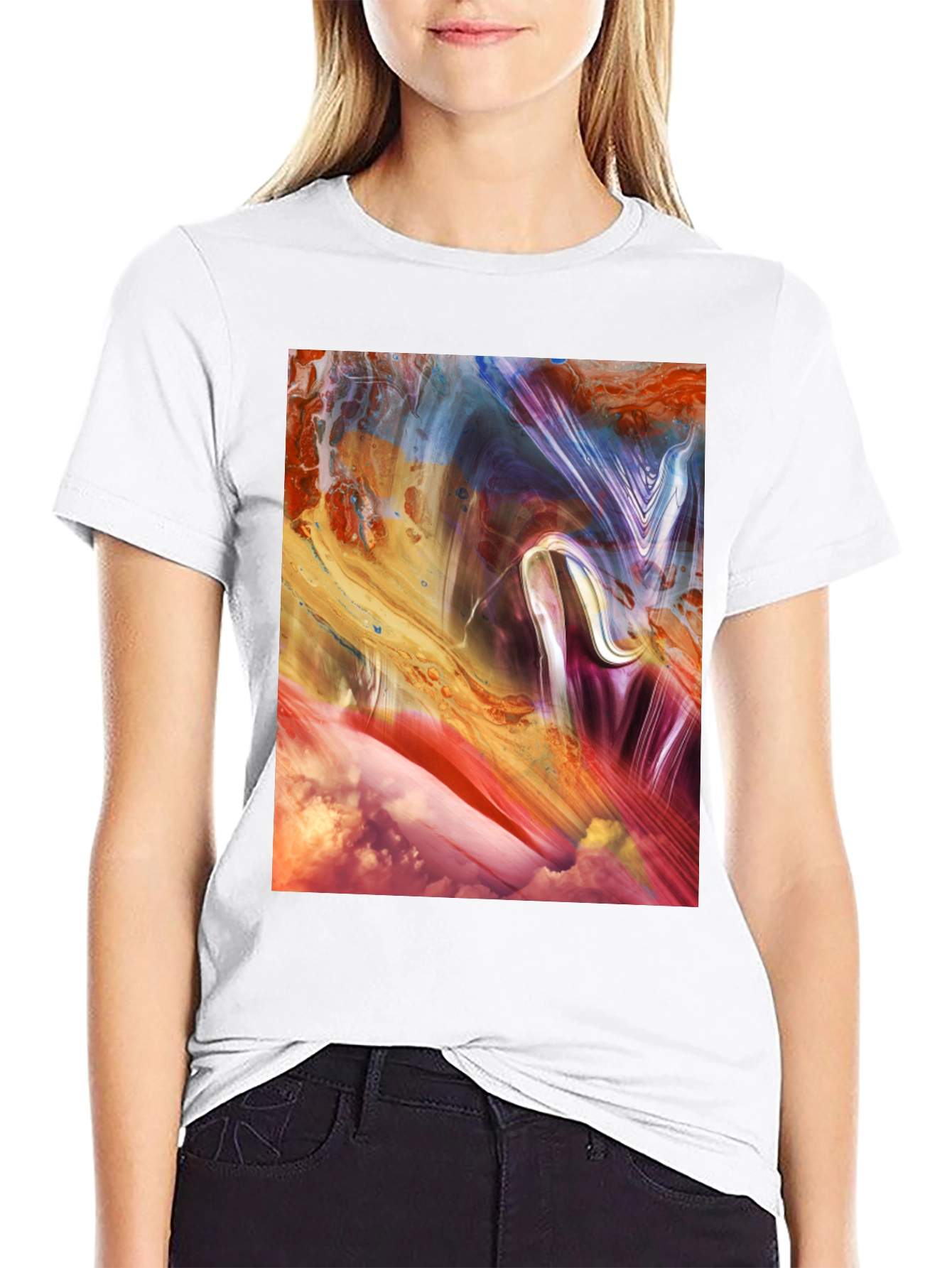 Abstract Art Black T-Shirt - Modern Style