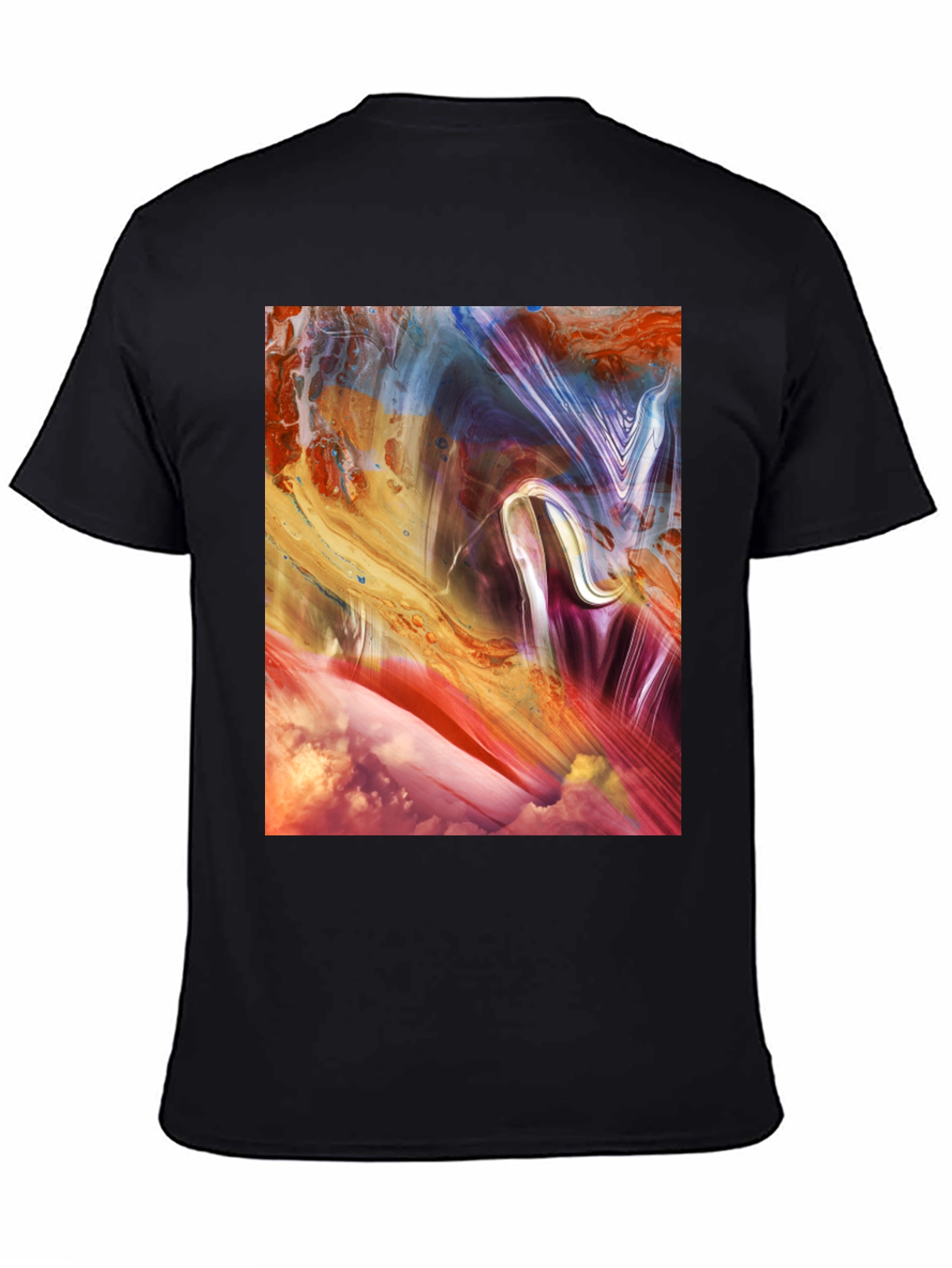 Abstract Art Black T-Shirt - Modern Style