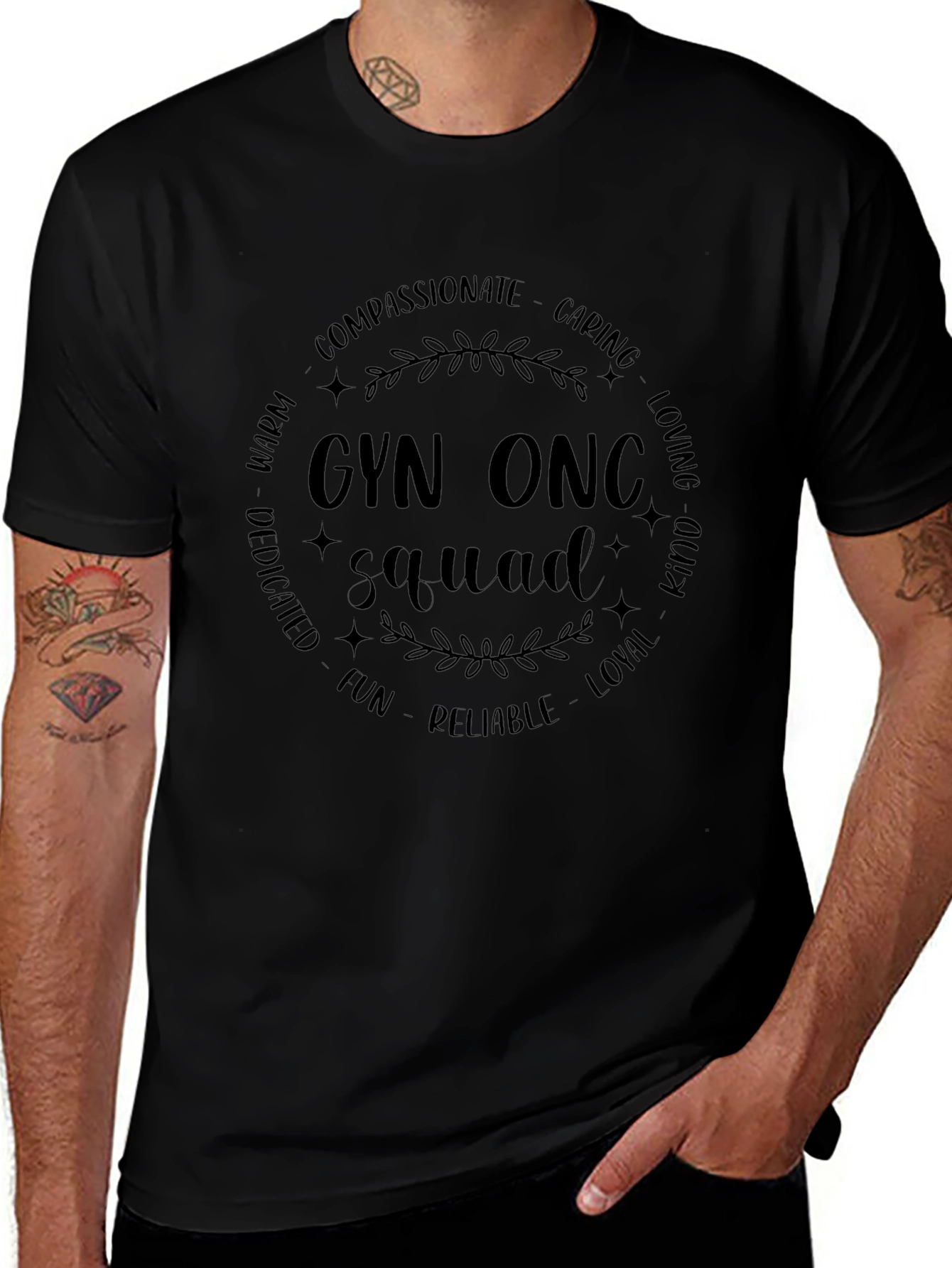 GYN ONC Squad Graphic T-Shirt - Black