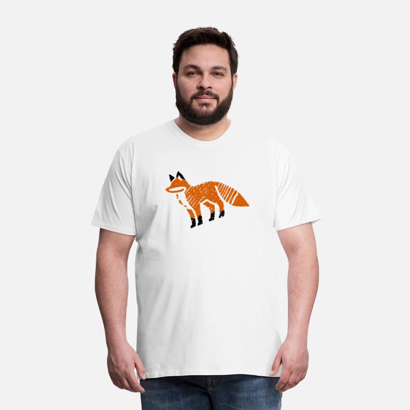 Rustic fox in stamp look