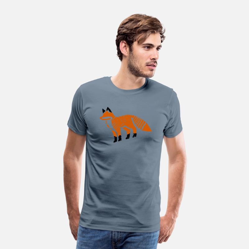 Rustic fox in stamp look