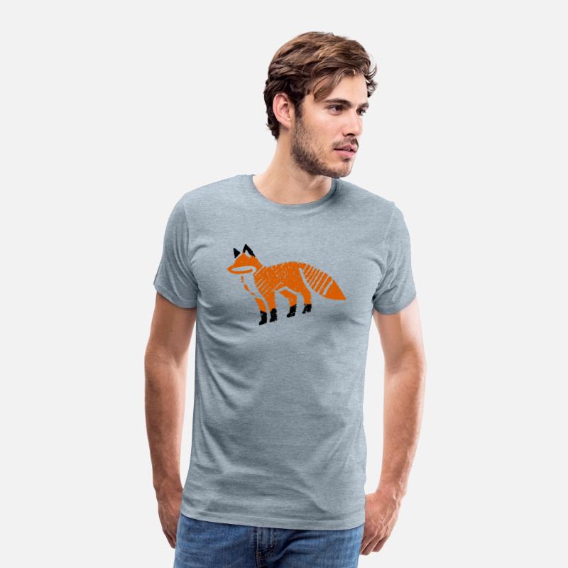 Rustic fox in stamp look