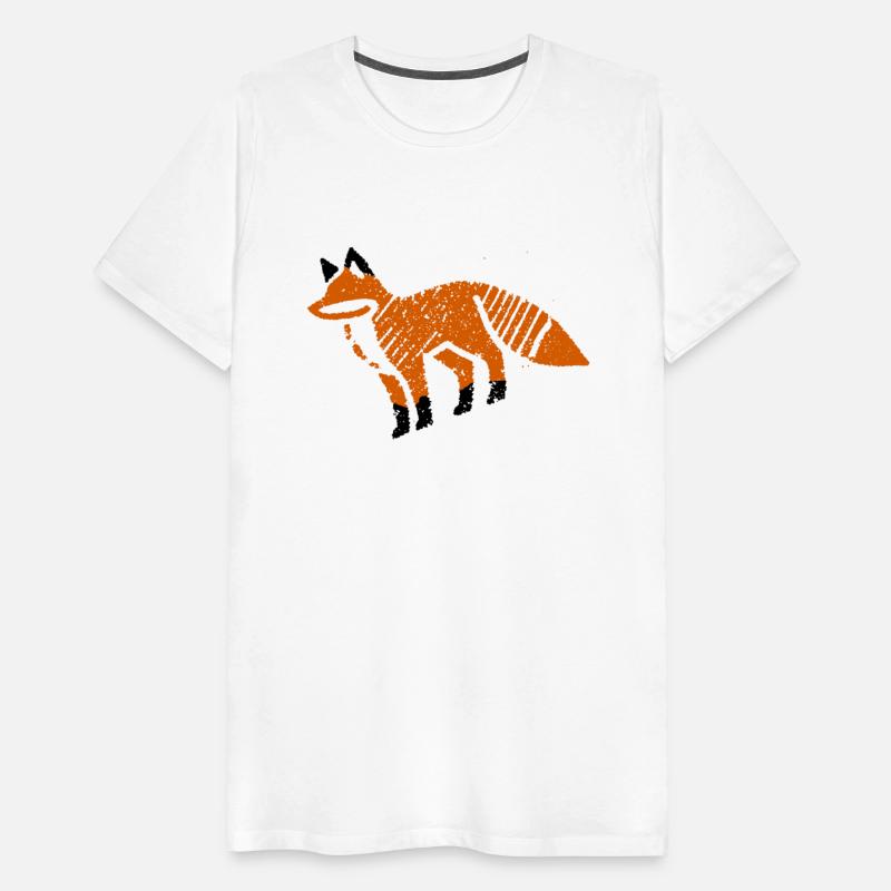 Rustic fox in stamp look