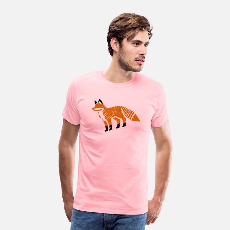 Rustic fox in stamp look