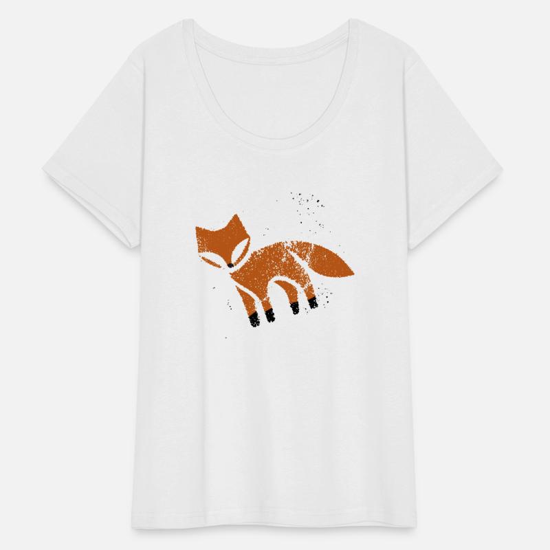 Rustic fox in stamp look
