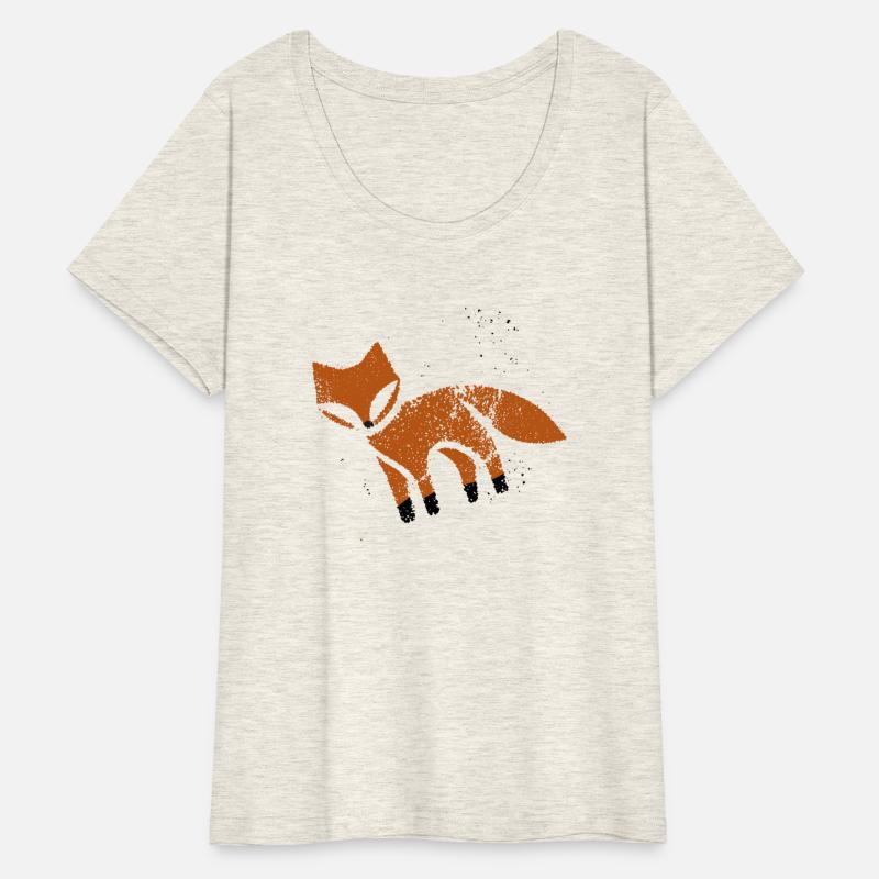 Rustic fox in stamp look