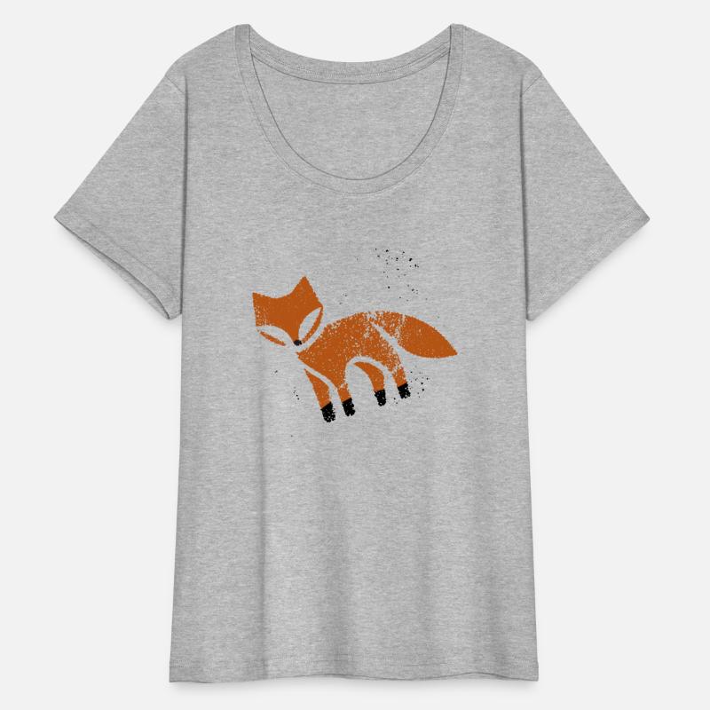 Rustic fox in stamp look