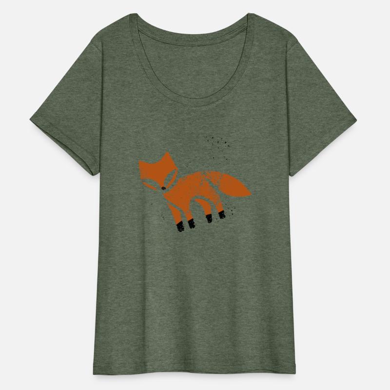Rustic fox in stamp look
