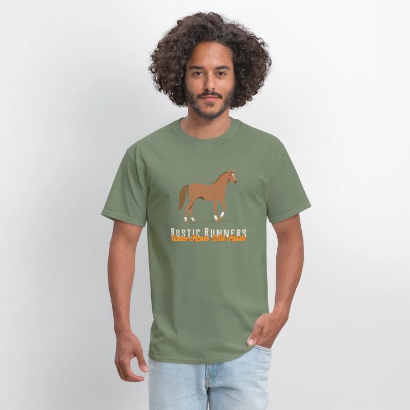 RUSTIC RUNNERS BROWN HORSES WILD HEARTS