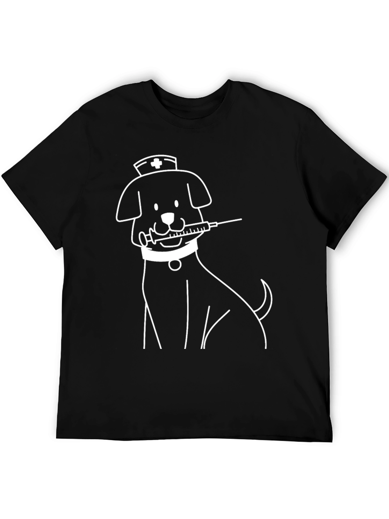 Nurse Dog T-Shirt - Cute Cartoon Graphic Tee
