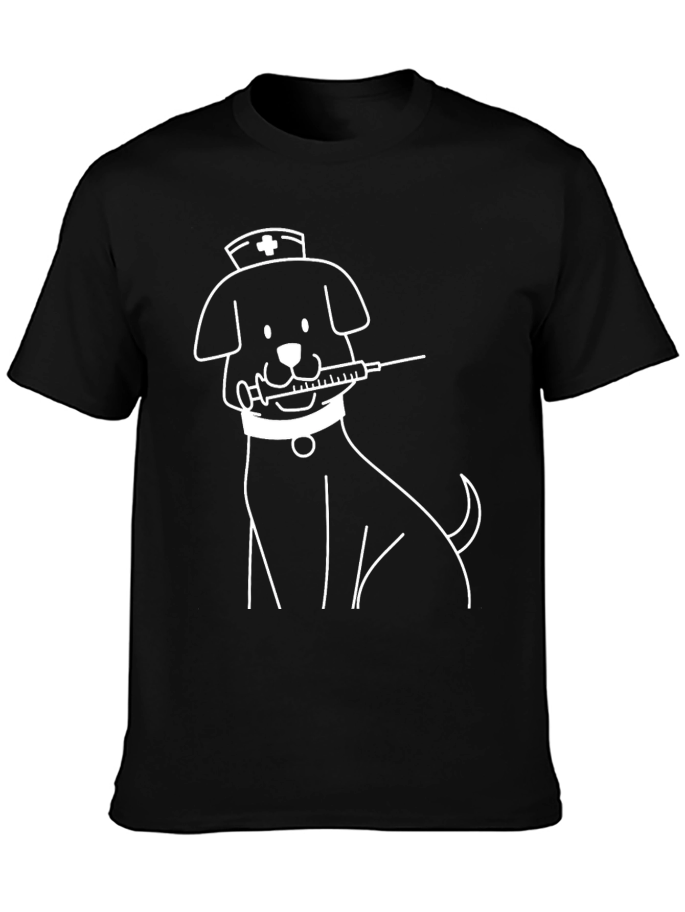 Nurse Dog T-Shirt - Cute Cartoon Graphic Tee