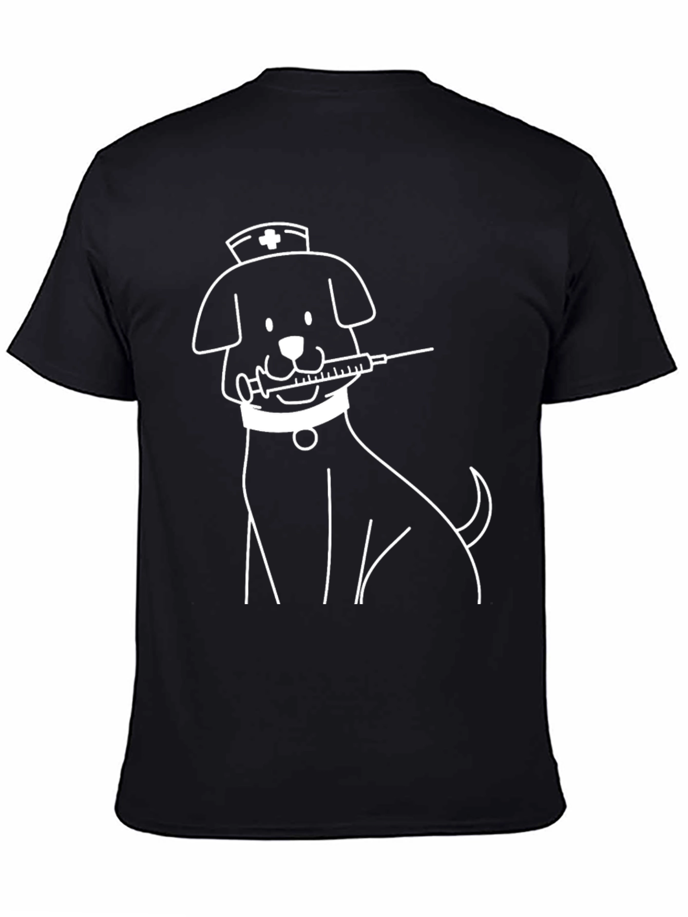 Nurse Dog T-Shirt - Cute Cartoon Graphic Tee