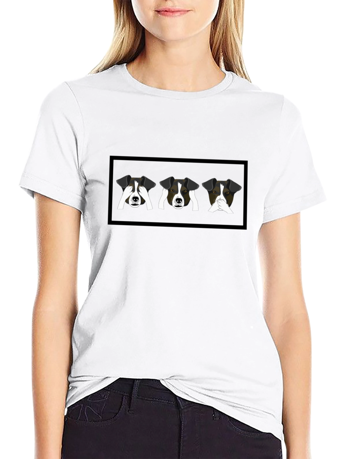 Dog Speak T-Shirt: Hear See Speak No Evil