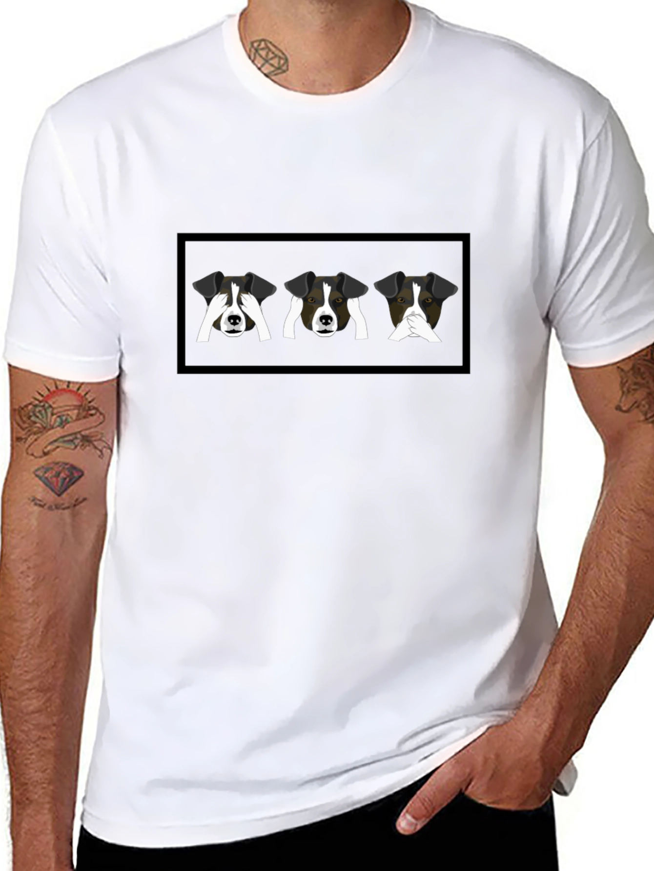 Dog Speak T-Shirt: Hear See Speak No Evil