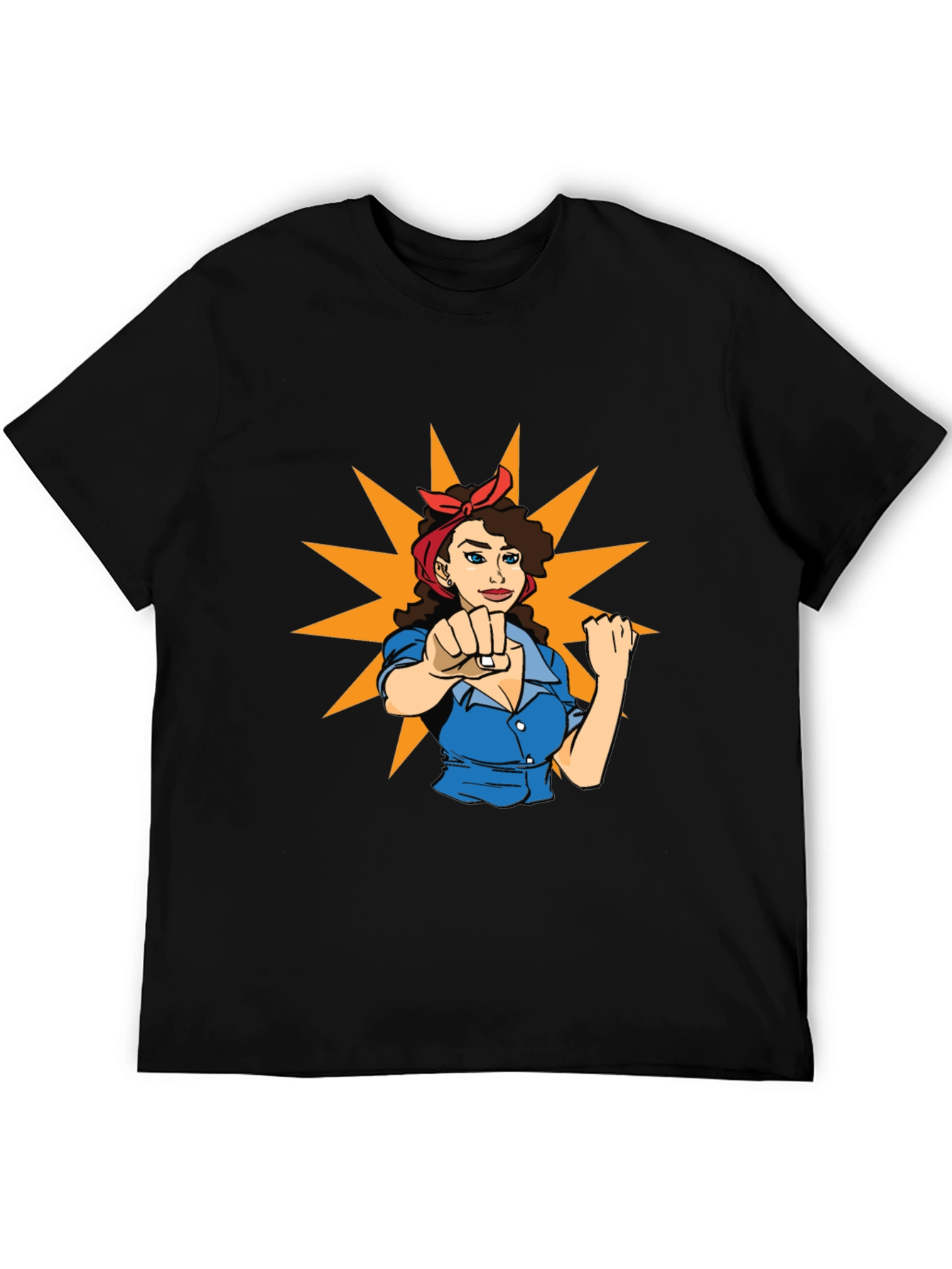 Rosie the Riveter Graphic T-Shirt - Black