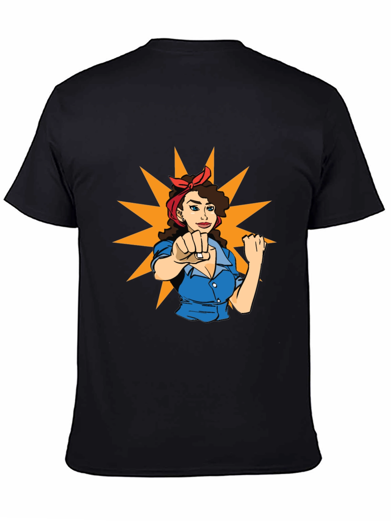 Rosie the Riveter Graphic T-Shirt - Black