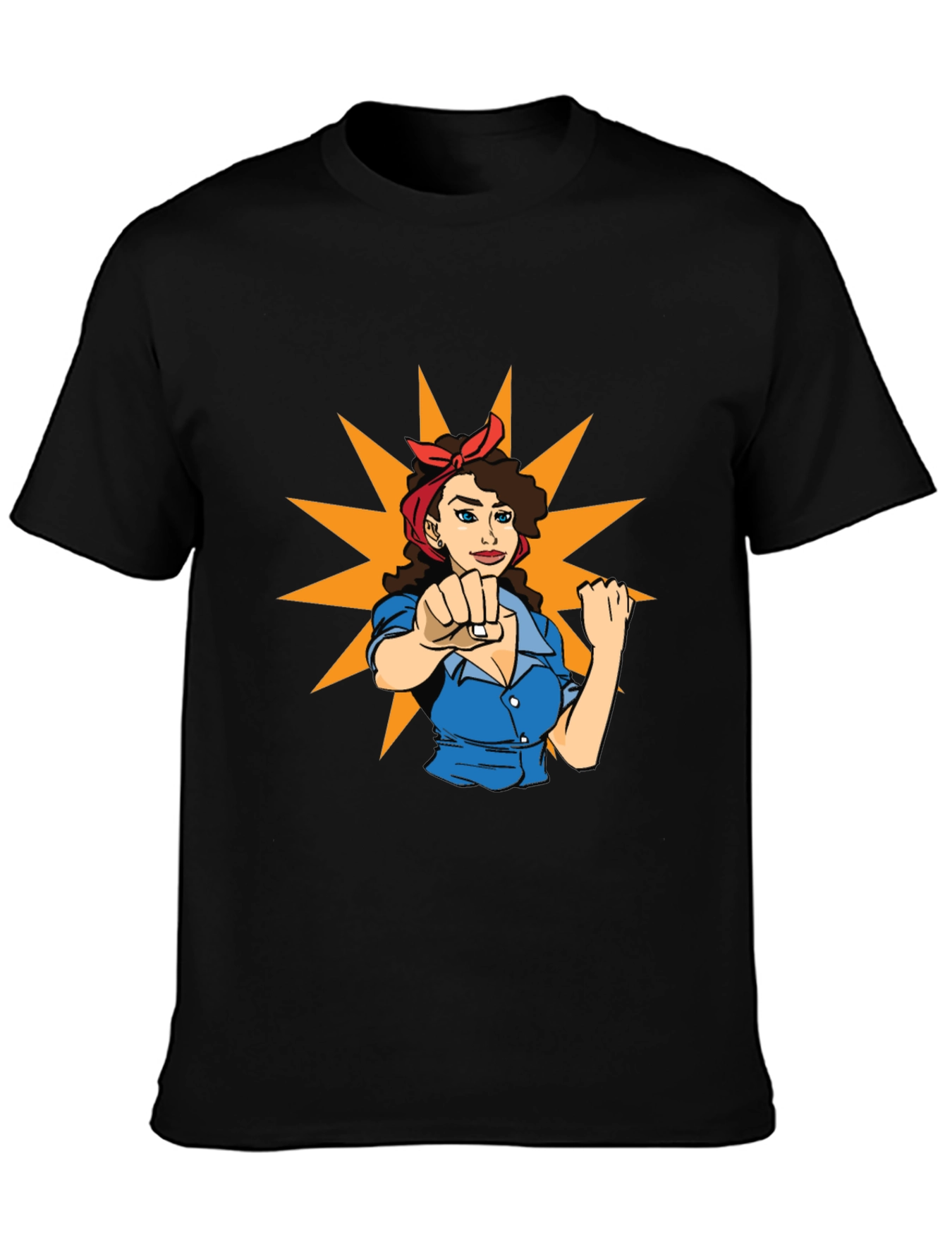 Rosie the Riveter Graphic T-Shirt - Black