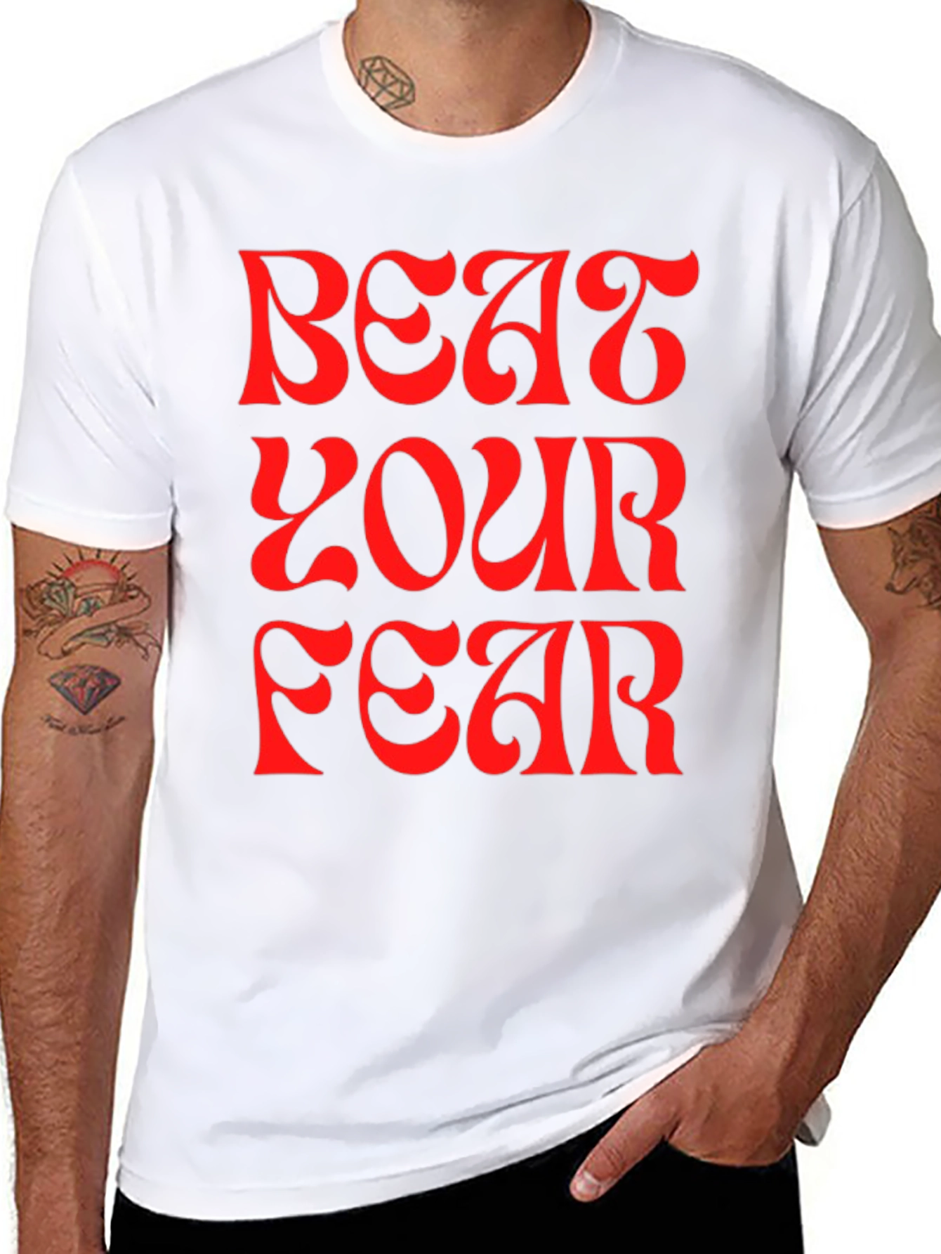 Beat Your Fear Graphic Tee - Motivational