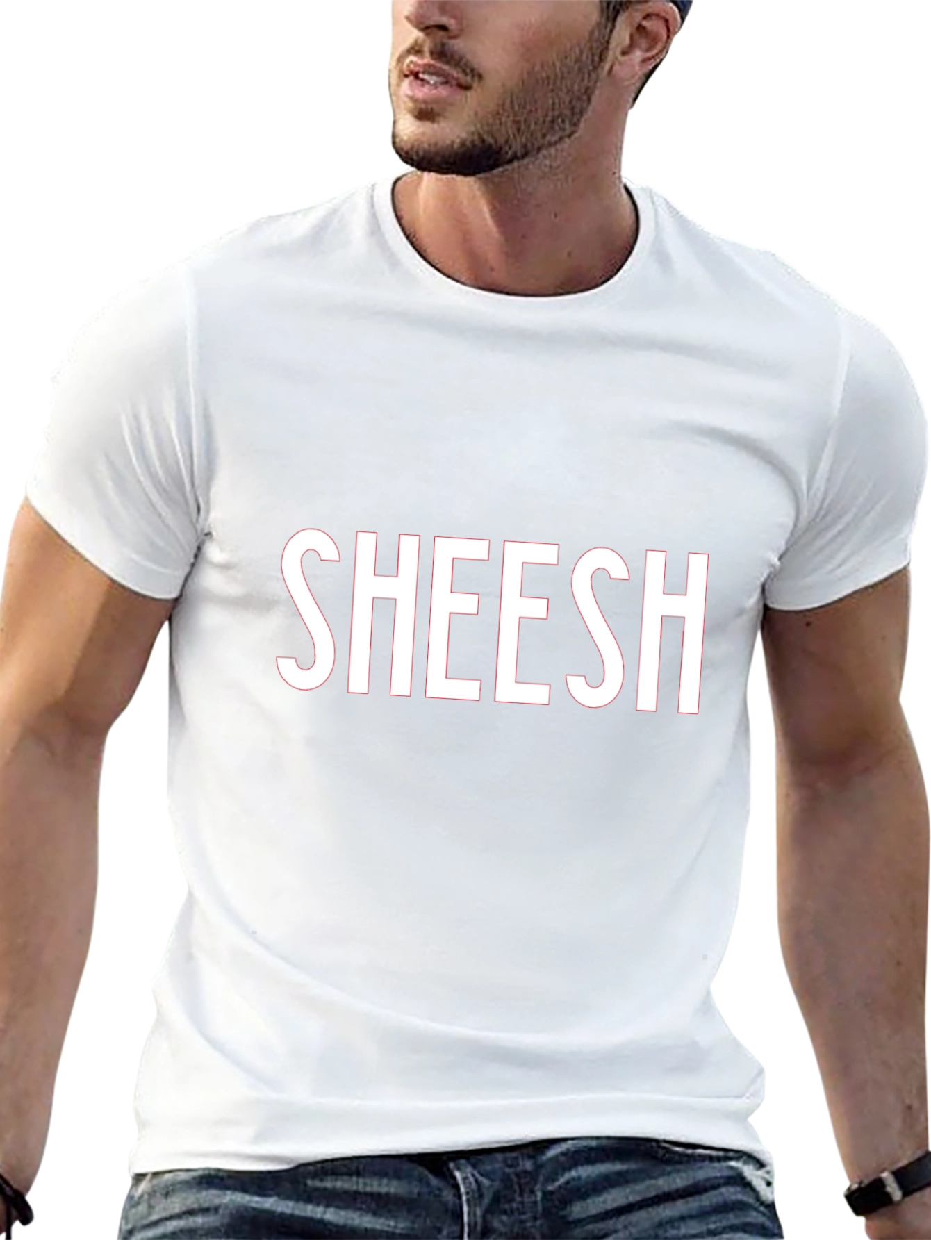 Sheesh Graphic Tee - Trendy Black T-Shirt