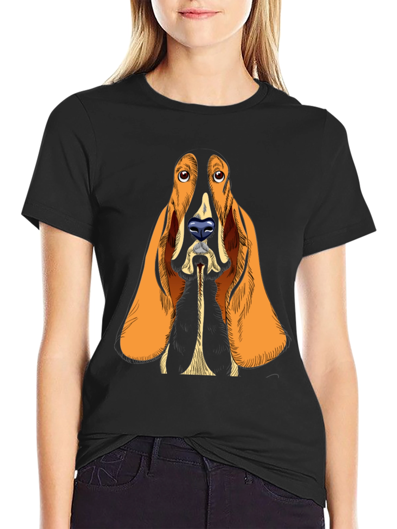 Dog Graphic Print T-Shirt - Unique Canine Design
