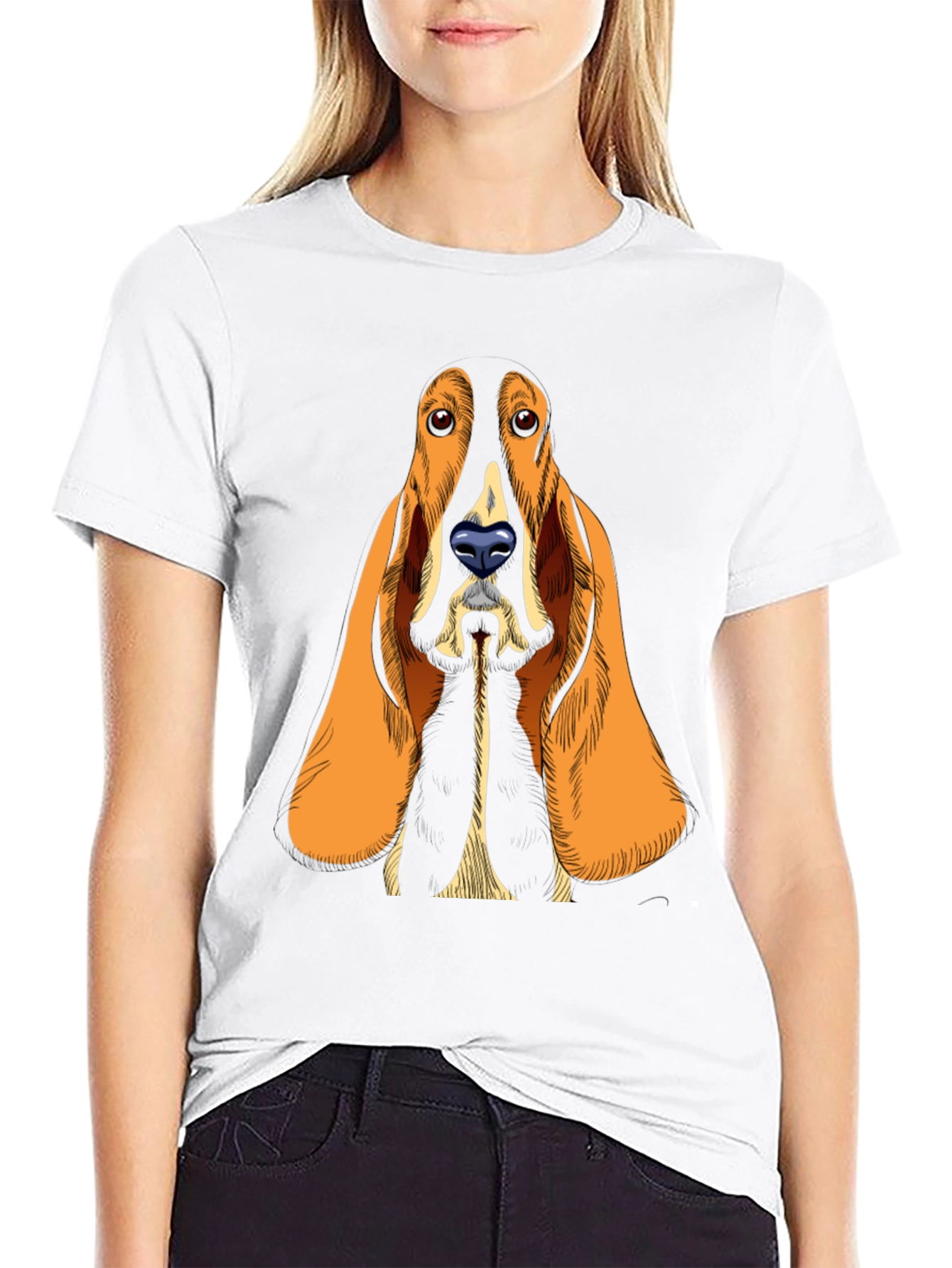 Dog Graphic Print T-Shirt - Unique Canine Design