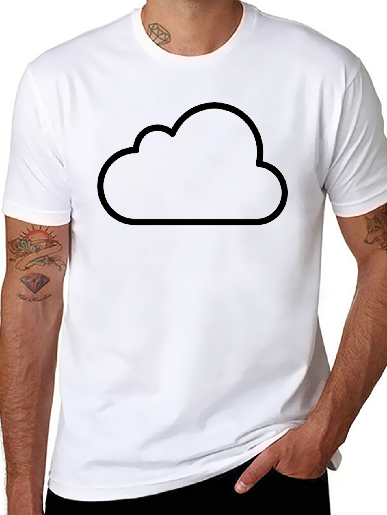 Cloud Graphic Black T-Shirt