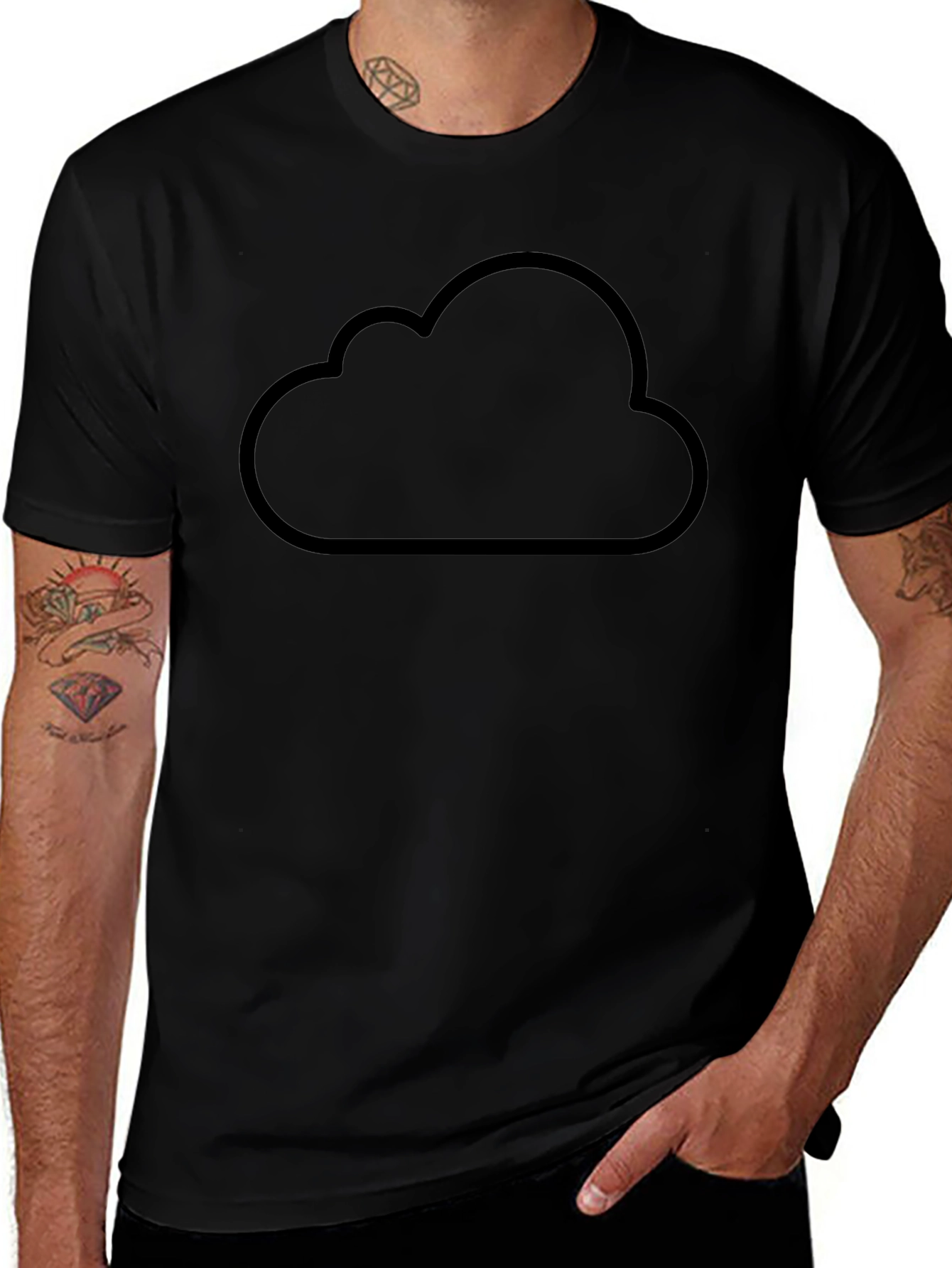 Cloud Graphic Black T-Shirt
