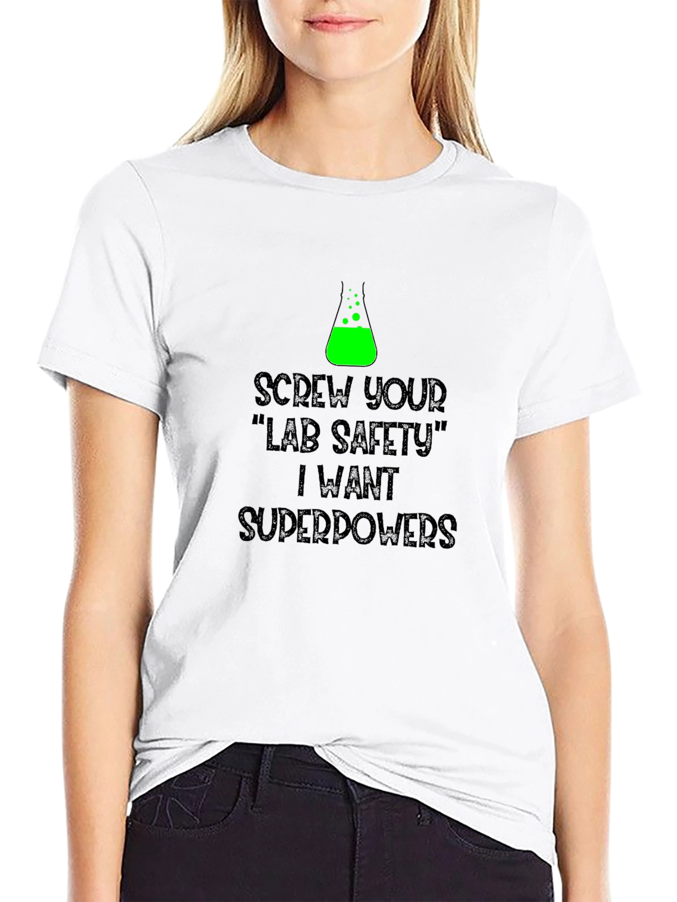 Lab Safety Superpowers Graphic Tee - Black
