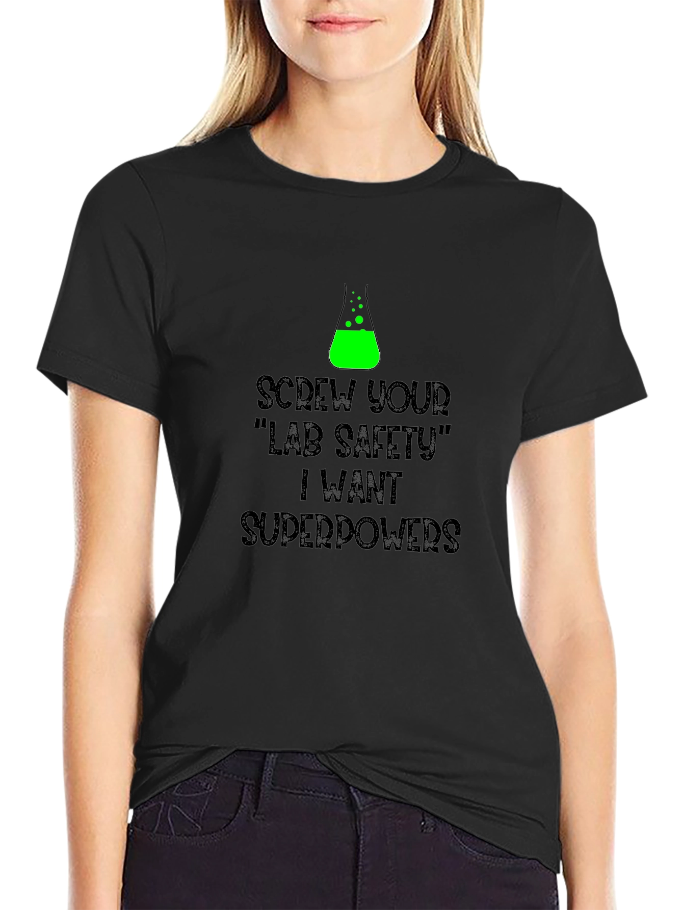 Lab Safety Superpowers Graphic Tee - Black