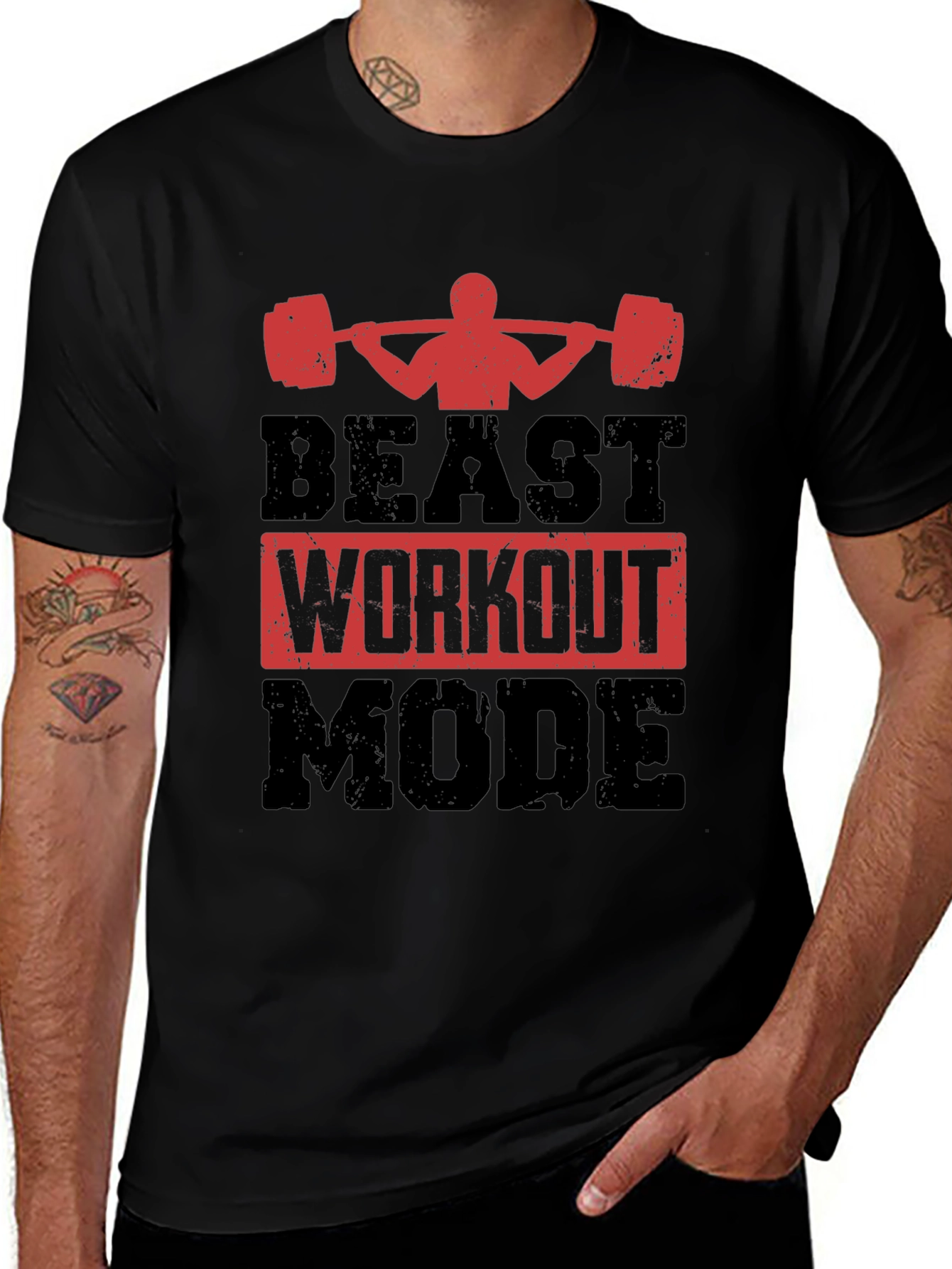 Beast Workout Mode T-Shirt - Gym Motivation