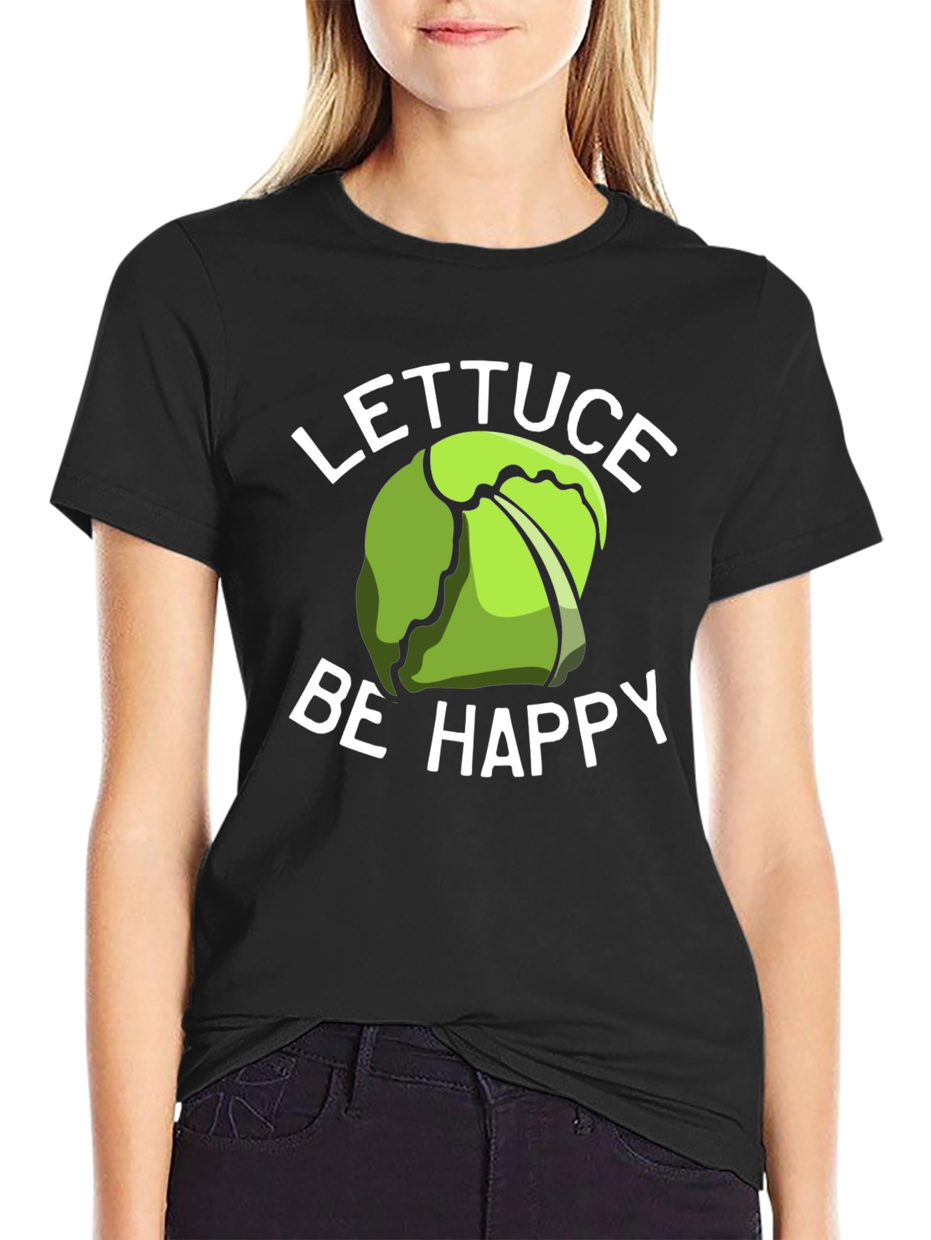 Lettuce Be Happy T-Shirt - Funny Graphic Tee
