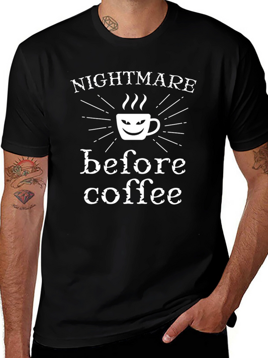 Nightmare Before Coffee Graphic Tee - Black