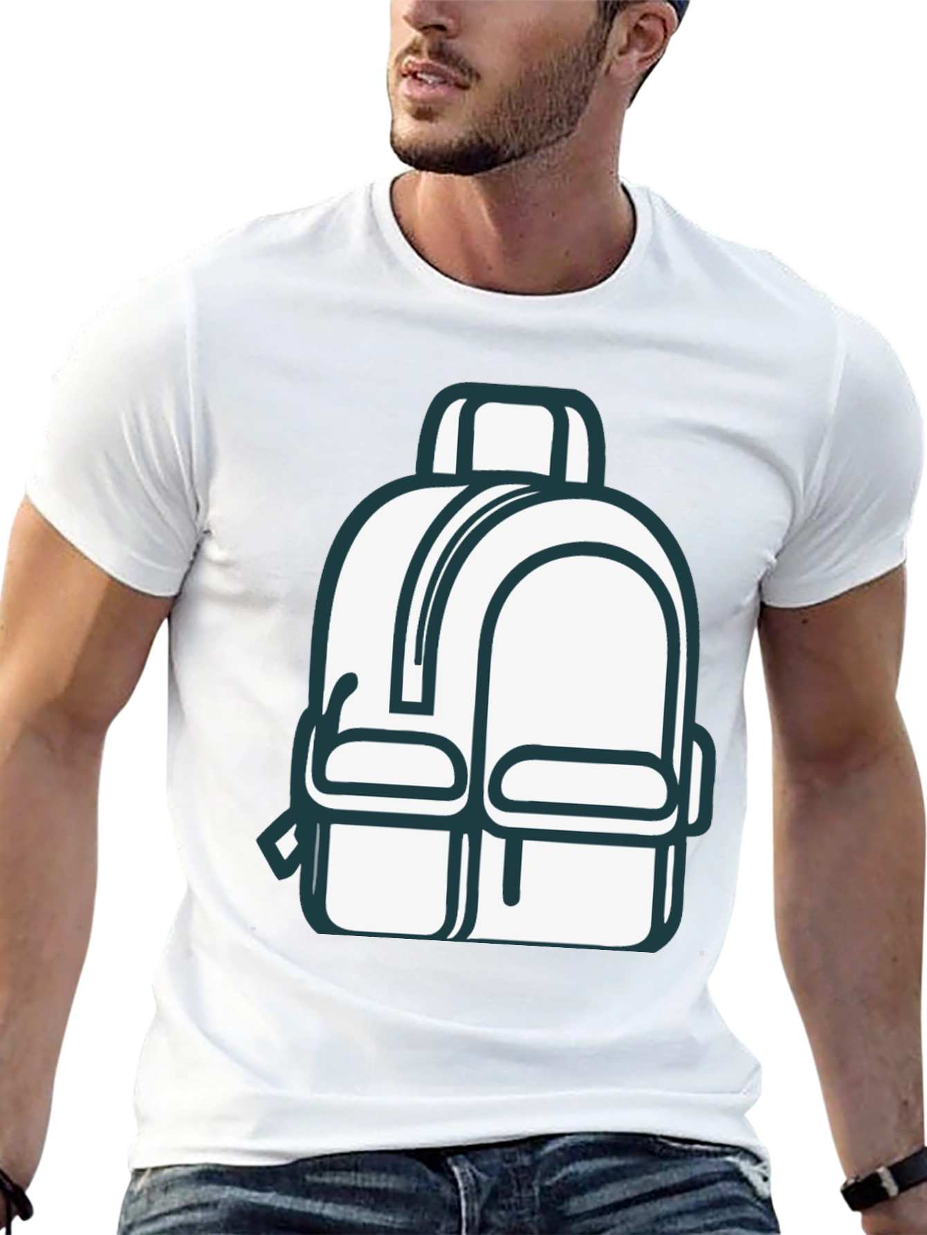 Backpack Graphic Tee - Casual Comfort