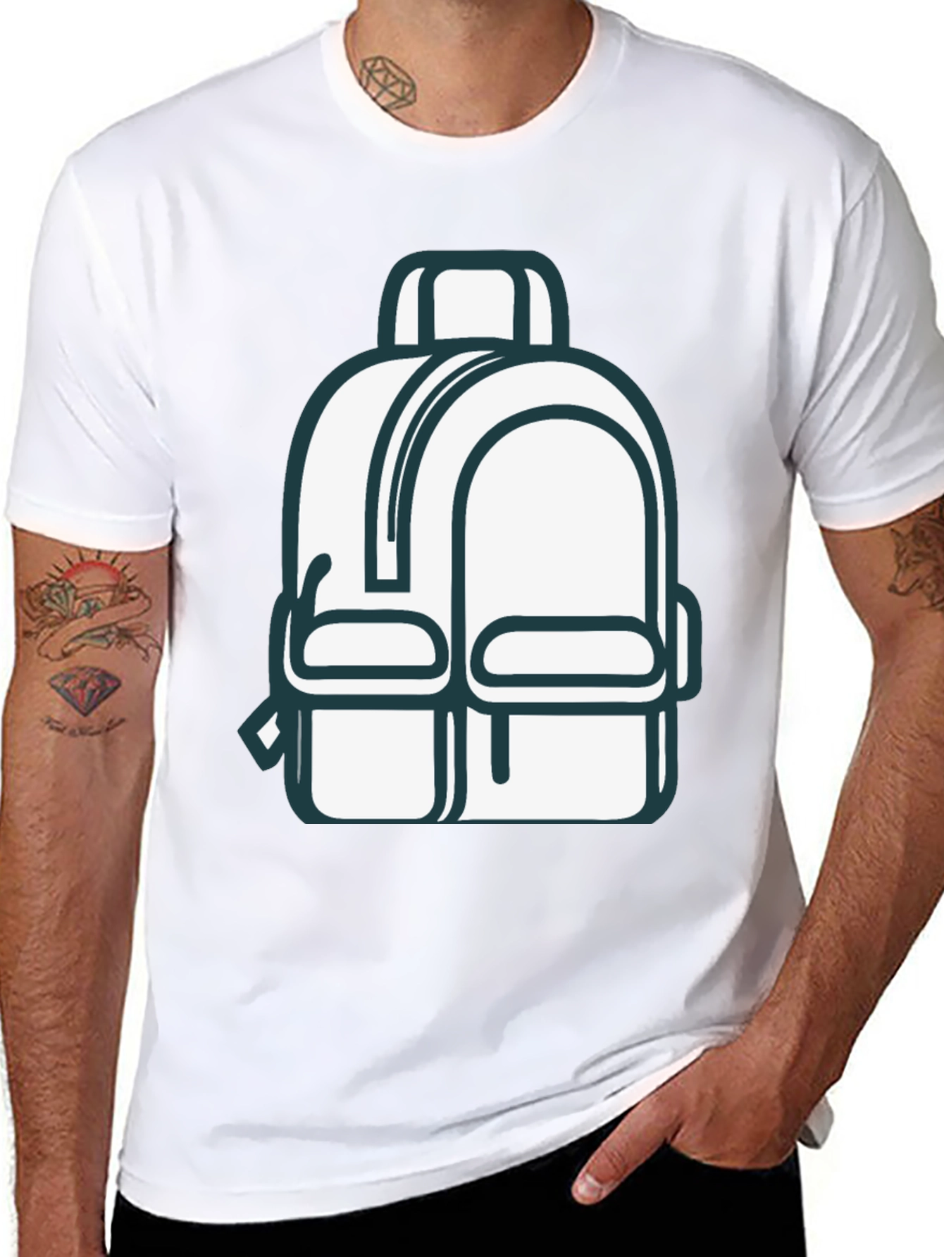 Backpack Graphic Tee - Casual Comfort