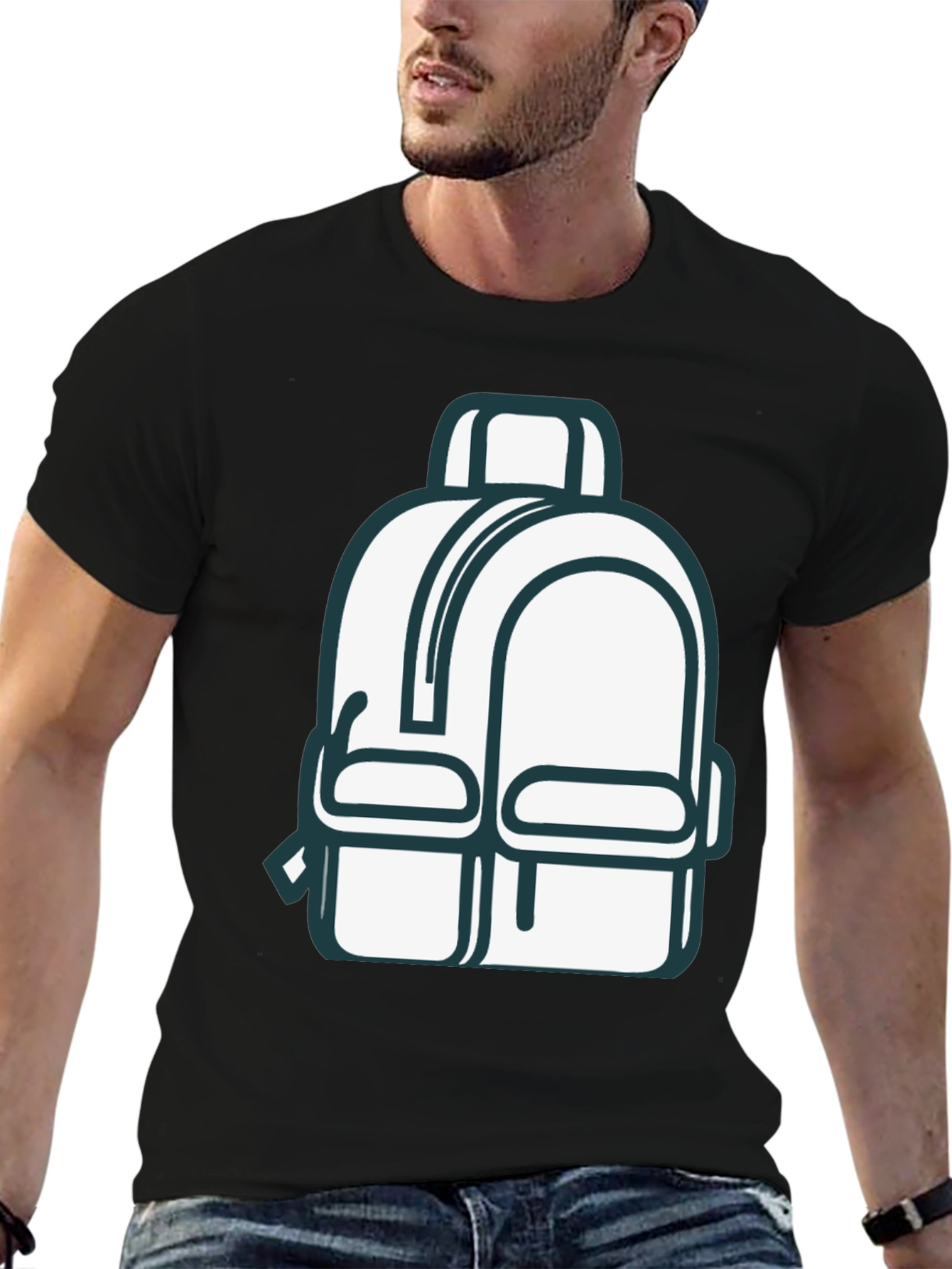 Backpack Graphic Tee - Casual Comfort