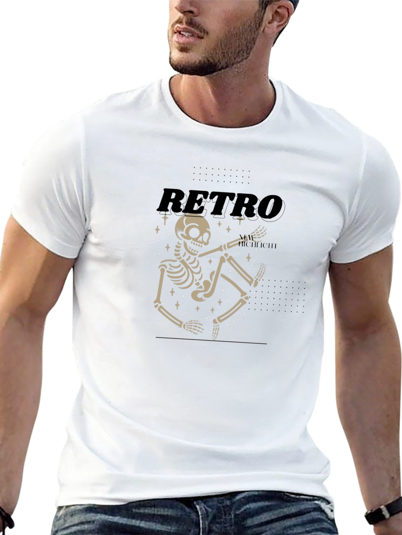 Retro Skeleton Graphic T-Shirt