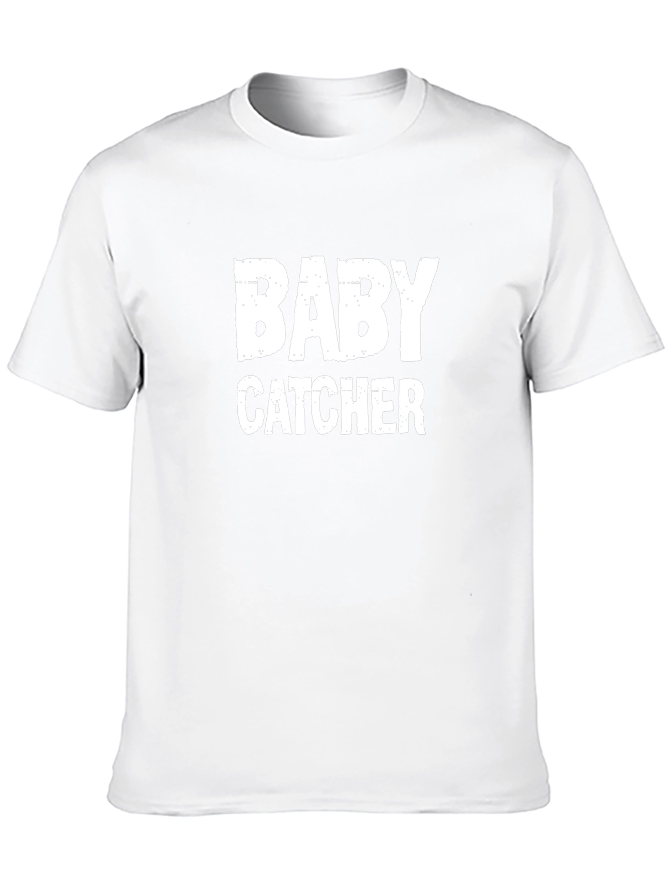 Baby Catcher Graphic Tee - Black Cotton Blend T-Shirt